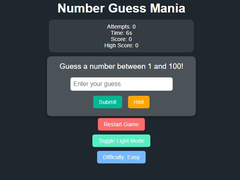 Játék Number Guess Mania