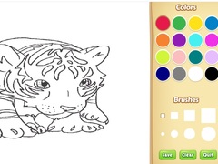 Játék Baby Tiger Coloring Book