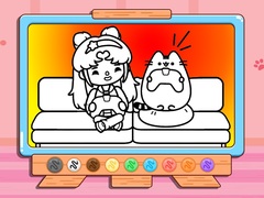 Játék Coloring Book: Toca Life With Pusheen