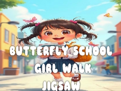 Játék Butterfly School Girl Walk Jigsaw