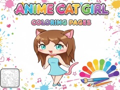 Játék Anime Cat Girl Coloring Pages