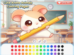Játék Cute Anime Animals Coloring Pages